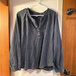 Old Navy Navy Henley Shirt